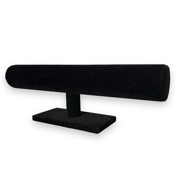 Black Velvet T-Bar Bracelet Jewelry Display Stand Set of 2 - Picture 6 of 15